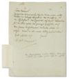 GRIMM, JACOB. Autograph Letter Signed, Jacob, to his brother Ferdinand, in German,